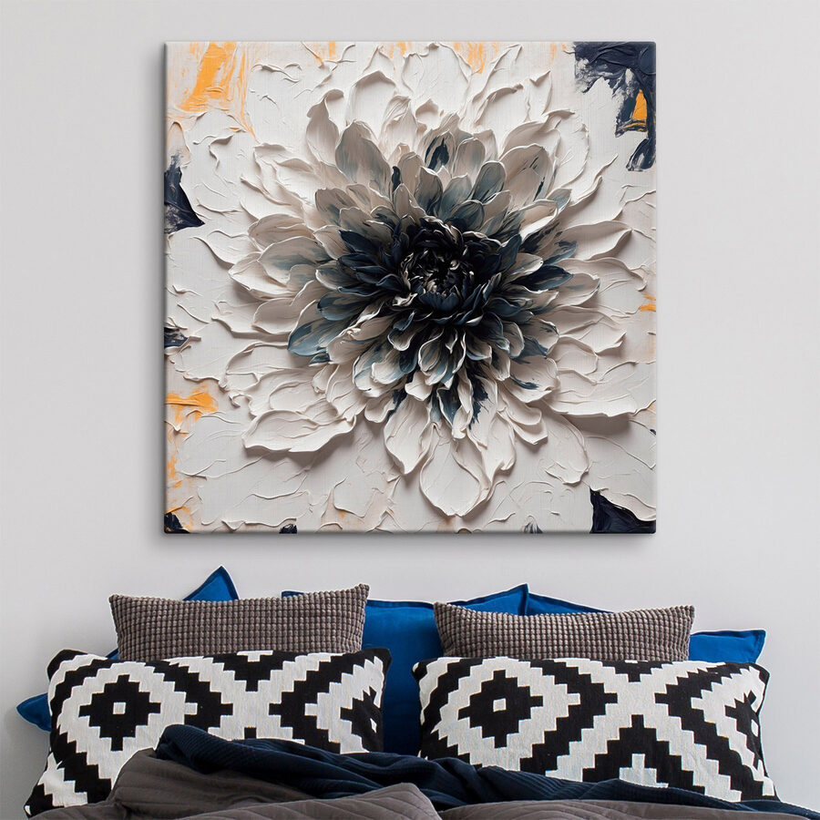 Fleur blanche et noire