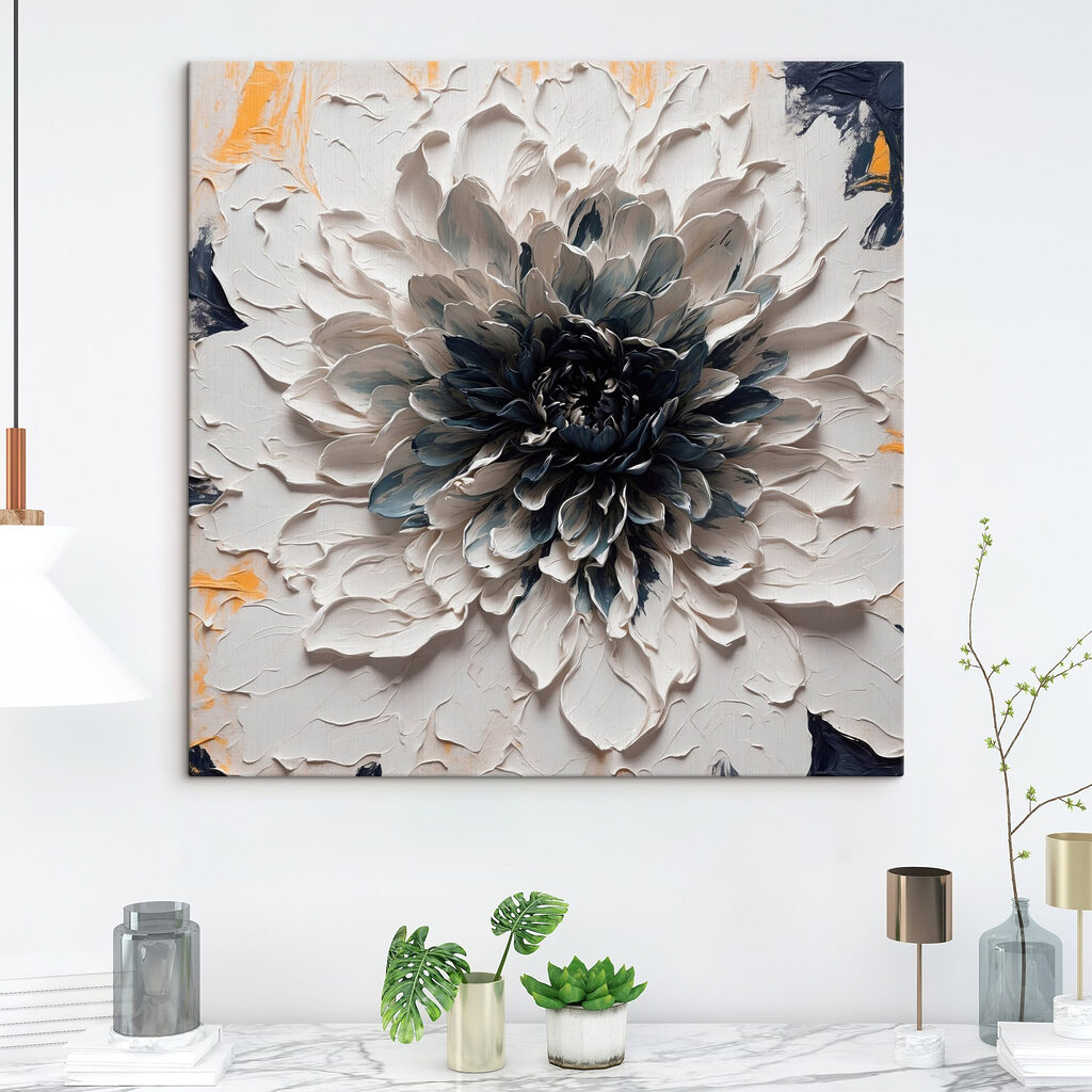 White and black flower