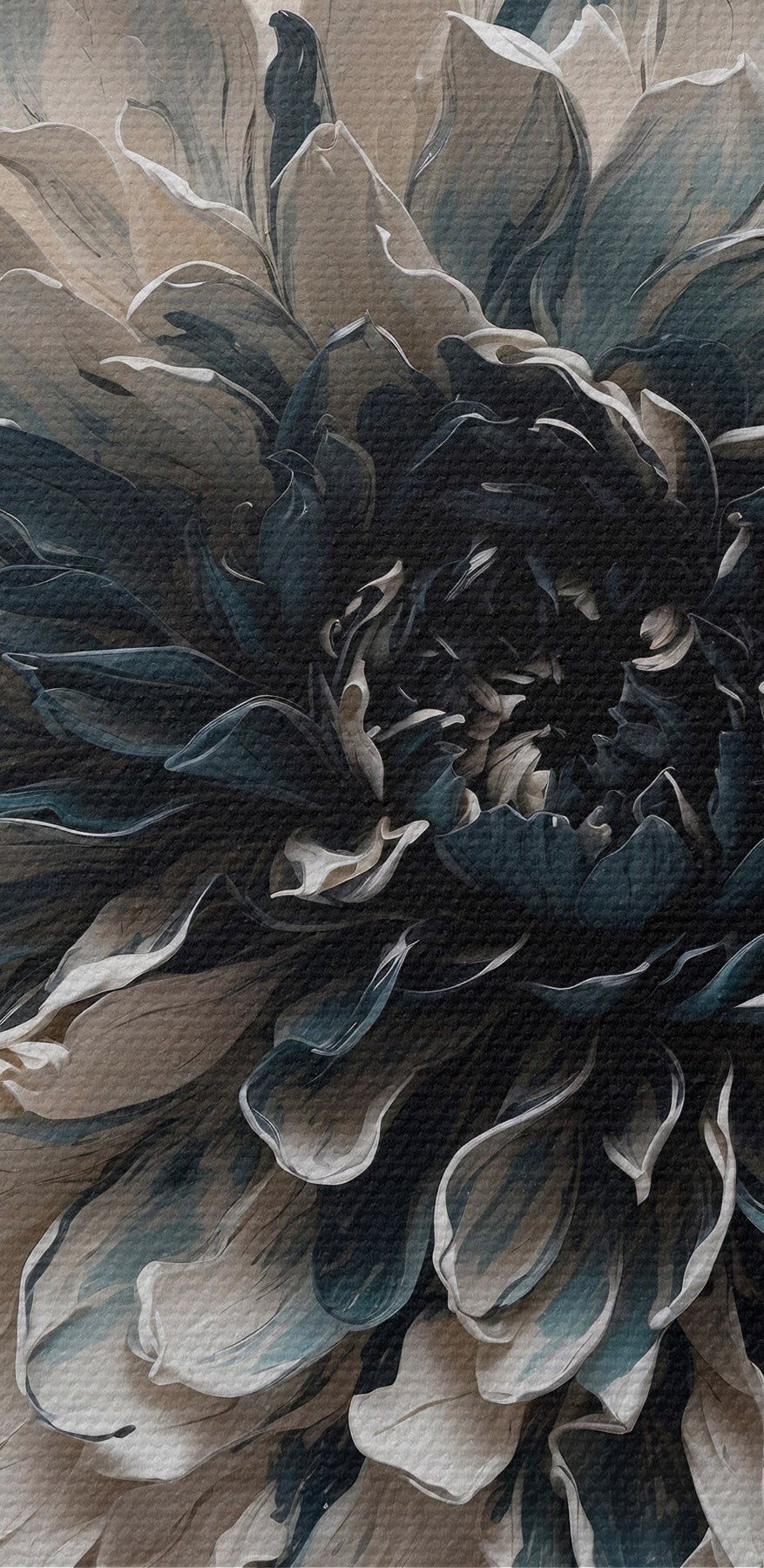 Fleur blanche et noire