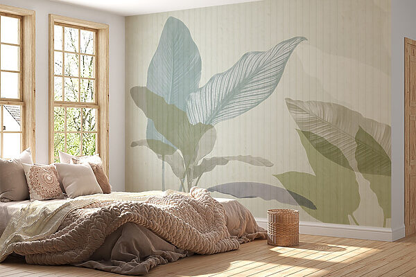 Feuillage luxuriant dans des tons doux et pastel Feuillage luxuriant dans des tons doux et pastel