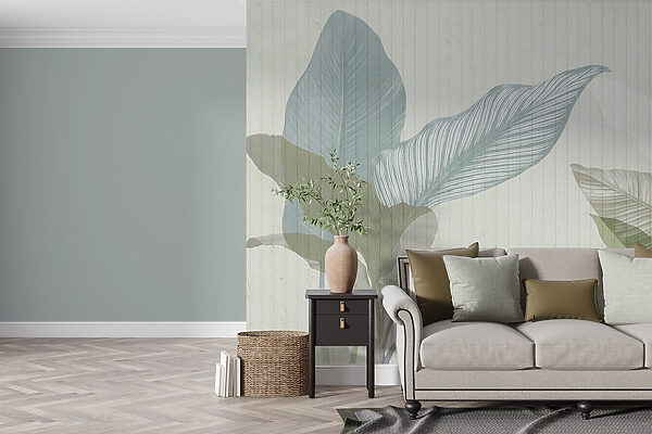 Feuillage luxuriant dans des tons doux et pastel Feuillage luxuriant dans des tons doux et pastel