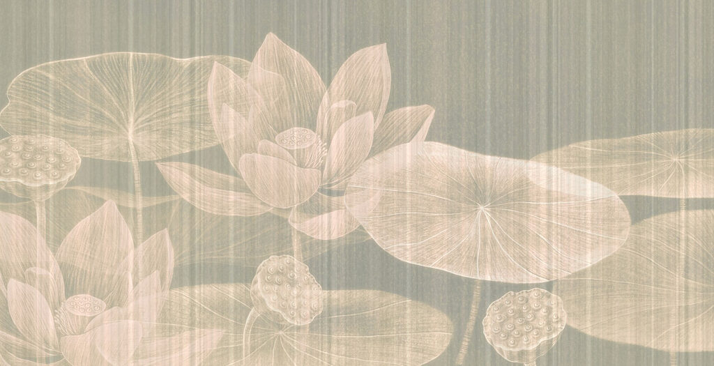 Motif délicat de fleurs et de feuilles de lotus Motif délicat de fleurs et de feuilles de lotus