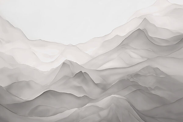 Montagnes blanches sur fond blanc Montagnes blanches sur fond blanc