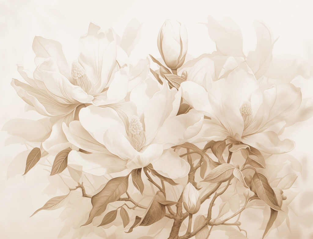 Delicate blooms in soft hues