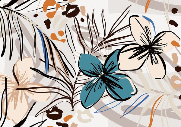 Motif floral coloré avec des fleurs Motif floral coloré avec des fleurs
