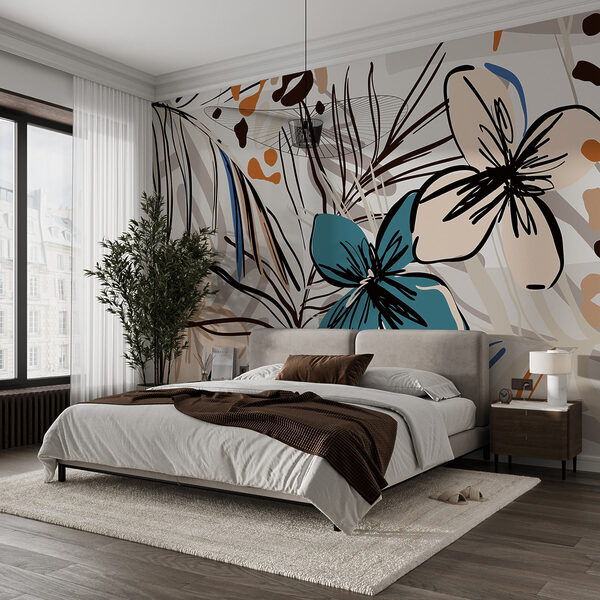 Motif floral coloré avec des fleurs Motif floral coloré avec des fleurs