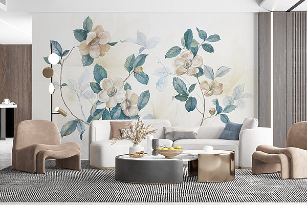 Peinture de fleurs et de feuilles Peinture de fleurs et de feuilles