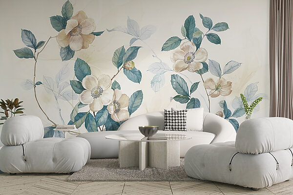 Peinture de fleurs et de feuilles Peinture de fleurs et de feuilles