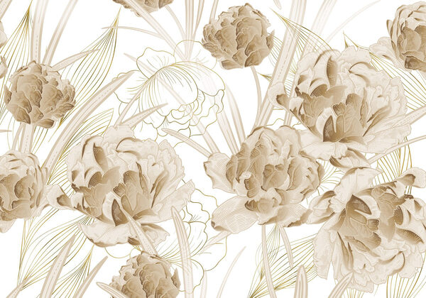 Élégant motif floral dans des tons sourds Élégant motif floral dans des tons sourds