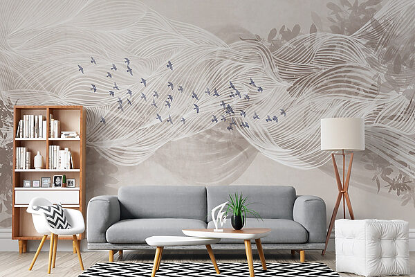 Oiseaux blancs et bleus volant dans le ciel Oiseaux blancs et bleus volant dans le ciel