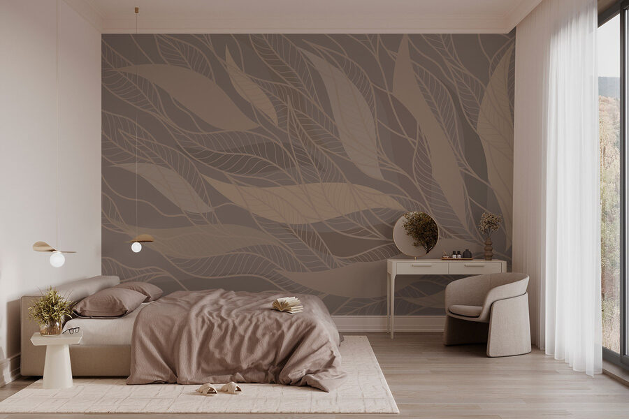 Motif marron et blanc