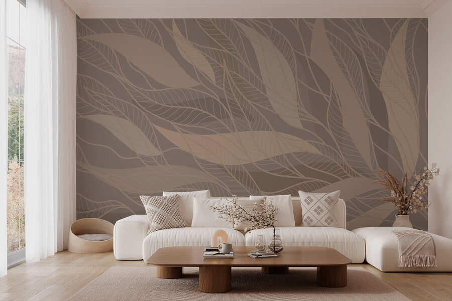 Motif marron et blanc
