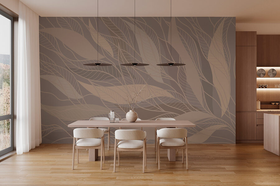 Motif marron et blanc