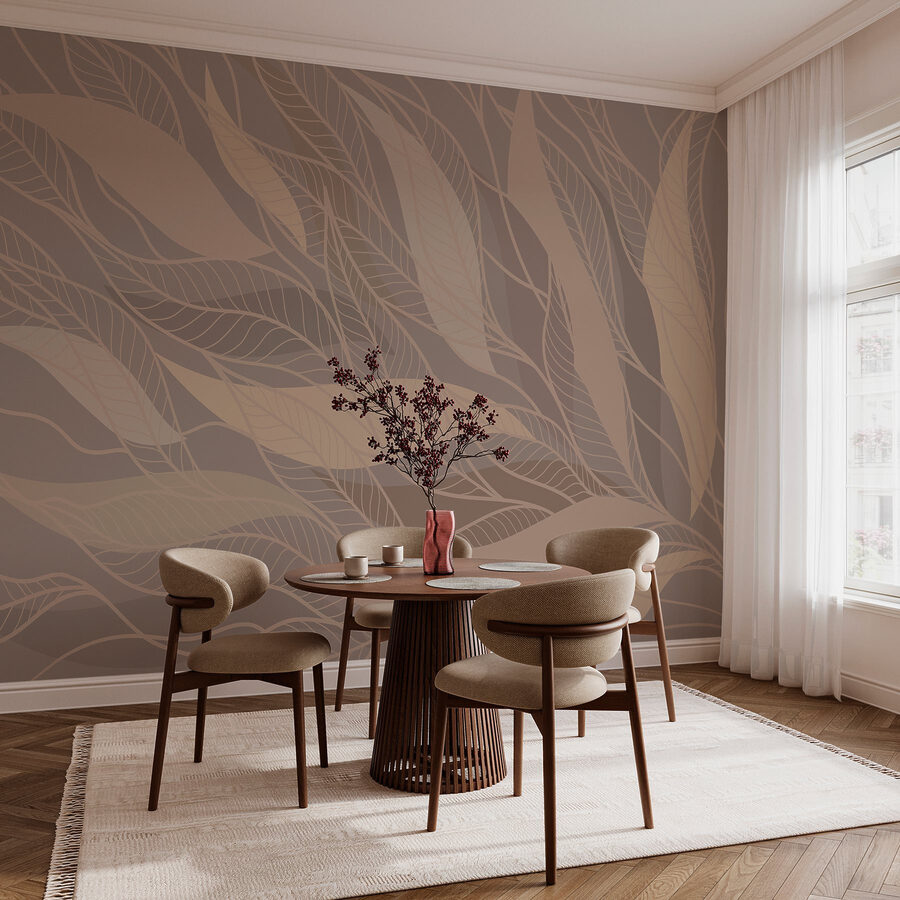 Motif marron et blanc