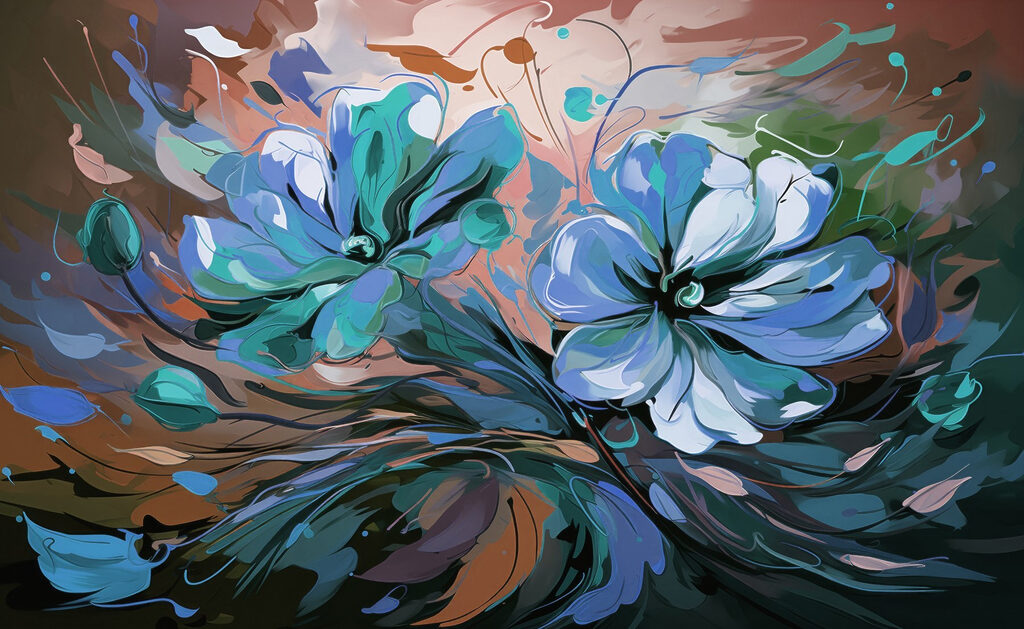 Peinture de fleurs sur une surface Peinture de fleurs sur une surface