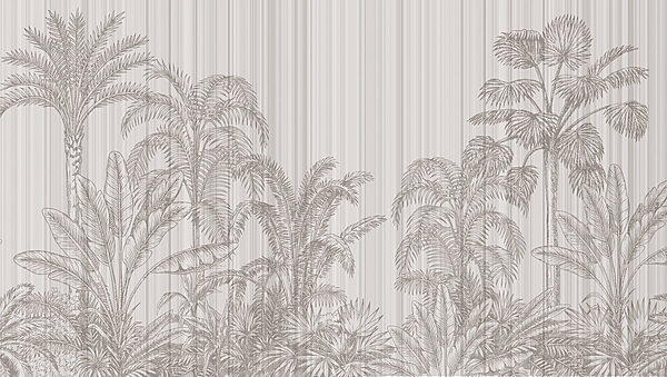 Feuillage tropical dans des tons sourds Feuillage tropical dans des tons sourds
