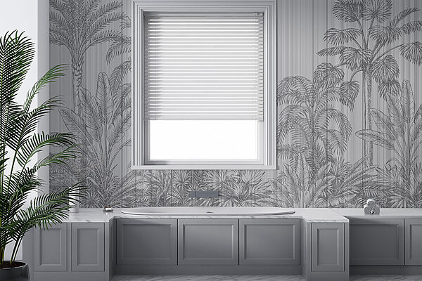 Fond gris et blanc avec palmiers Fond gris et blanc avec palmiers