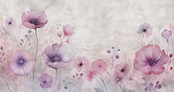 Peinture de fleurs sur fond blanc Peinture de fleurs sur fond blanc