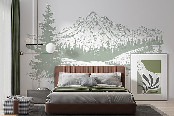 Dessin d'une chaîne de montagnes Dessin d'une chaîne de montagnes