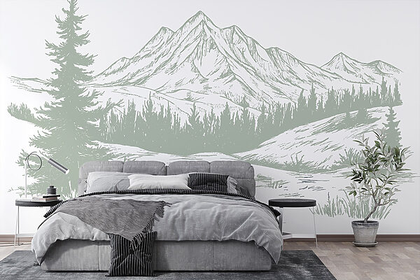 Dessin d'une chaîne de montagnes Dessin d'une chaîne de montagnes