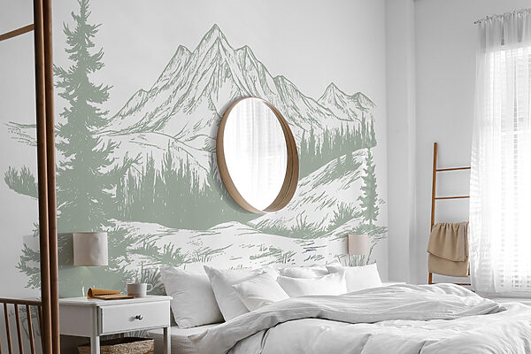 Dessin d'une chaîne de montagnes Dessin d'une chaîne de montagnes