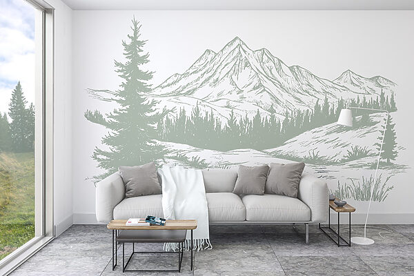 Dessin d'une chaîne de montagnes Dessin d'une chaîne de montagnes