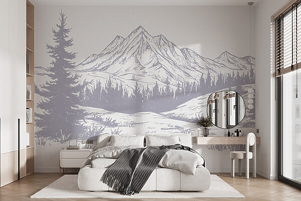 Dessin d'une chaîne de montagnes Dessin d'une chaîne de montagnes