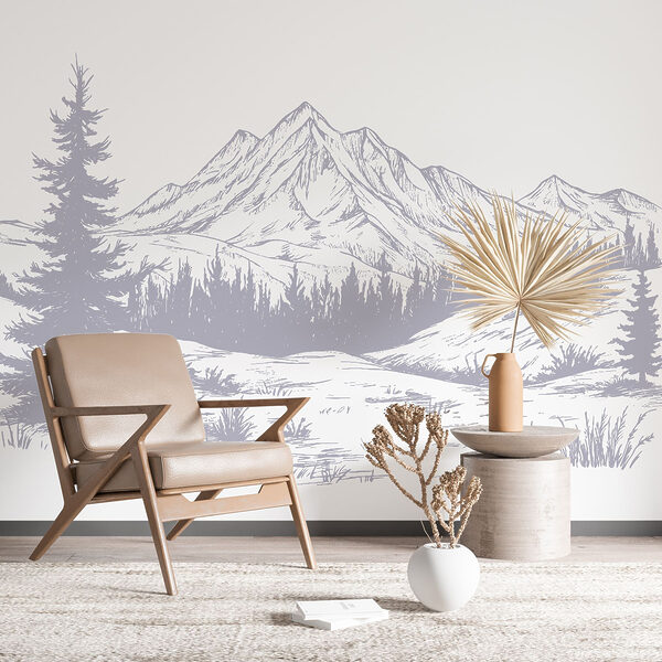 Dessin d'une chaîne de montagnes Dessin d'une chaîne de montagnes
