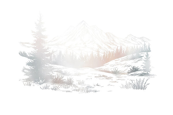 Paysage avec arbres et montagnes Paysage avec arbres et montagnes