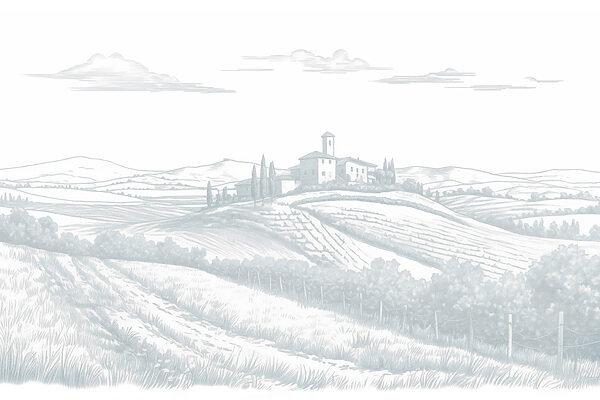 Paysage avec une maison et des arbres Paysage avec une maison et des arbres