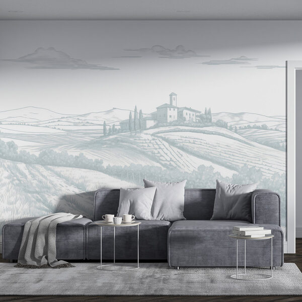 Paysage avec une maison et des arbres Paysage avec une maison et des arbres