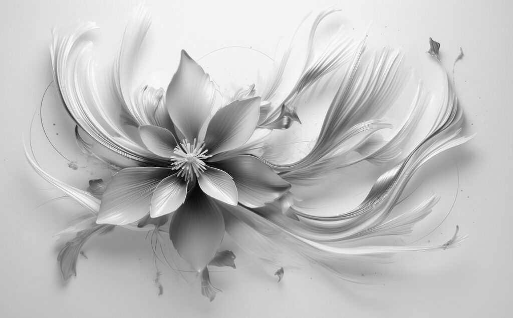 Flower with leaves and petals