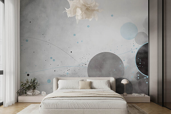 Cercles et lignes gris et bleus Cercles et lignes gris et bleus