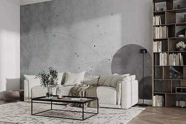 Cercles et lignes gris et bleus Cercles et lignes gris et bleus