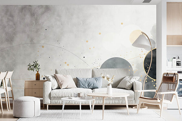 Cercles abstraits sur un fond doux Cercles abstraits sur un fond doux
