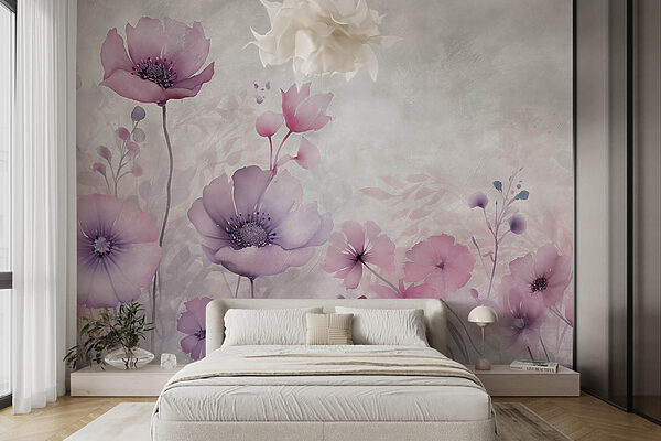 Peinture de fleurs sur fond blanc Peinture de fleurs sur fond blanc