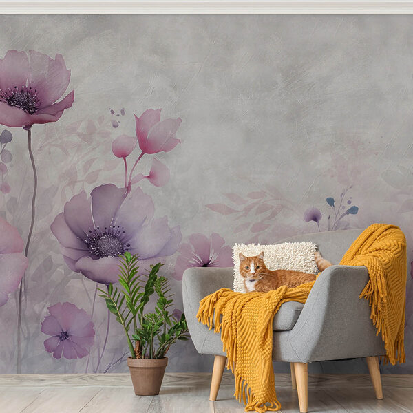 Peinture de fleurs sur fond blanc Peinture de fleurs sur fond blanc