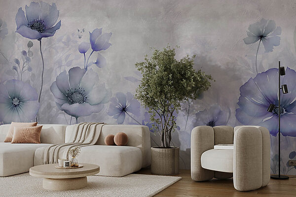 Peinture de fleurs sur fond blanc Peinture de fleurs sur fond blanc