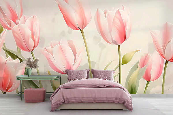 Groupe de fleurs roses Groupe de fleurs roses