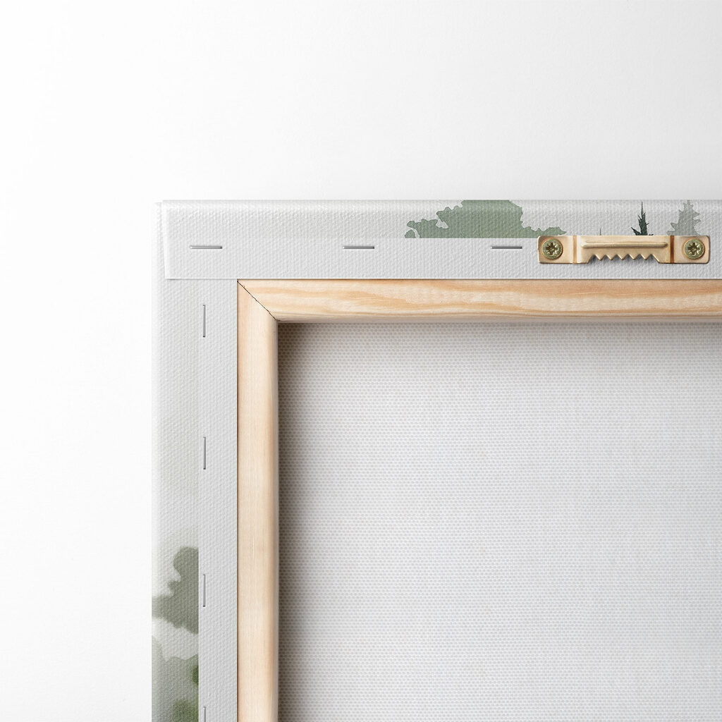 Woman with green leaves on her face