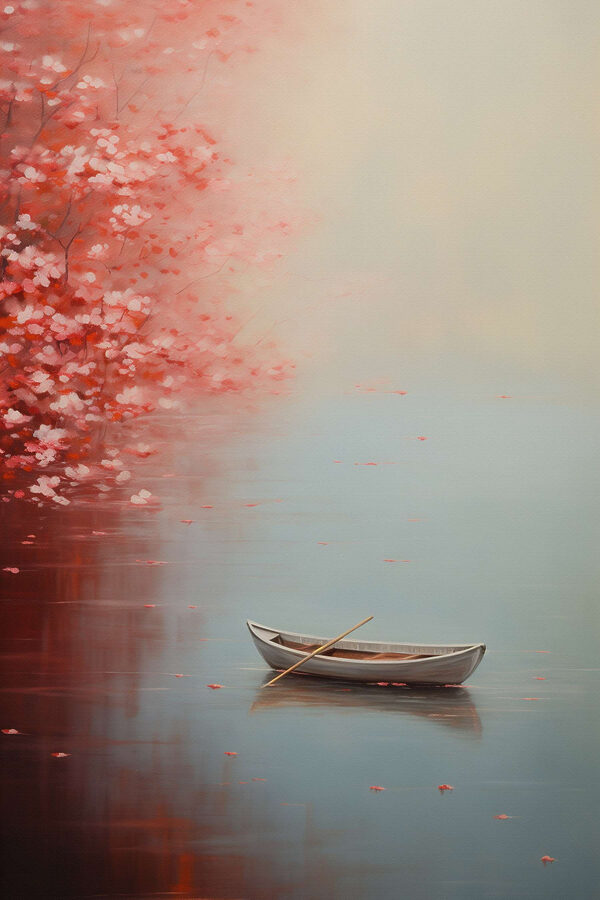 Peinture d'un bateau dans l'eau Peinture d'un bateau dans l'eau