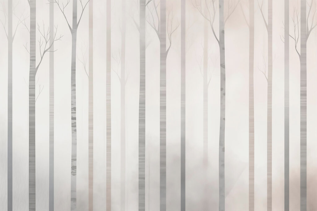 Groupe d'arbres dans le brouillard Groupe d'arbres dans le brouillard