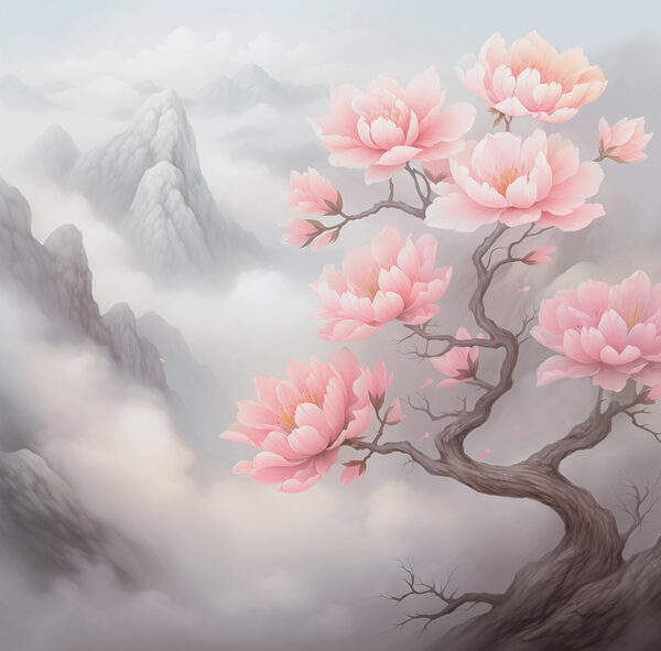 Arbre avec des fleurs roses Arbre avec des fleurs roses