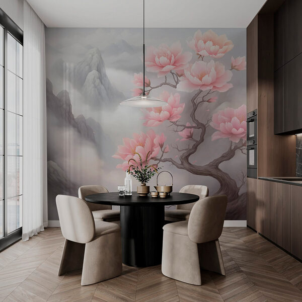 Arbre avec des fleurs roses Arbre avec des fleurs roses