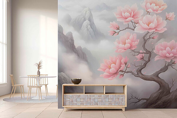 Arbre avec des fleurs roses Arbre avec des fleurs roses