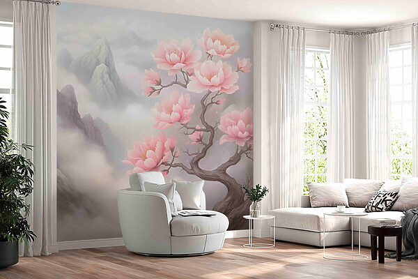 Arbre avec des fleurs roses Arbre avec des fleurs roses