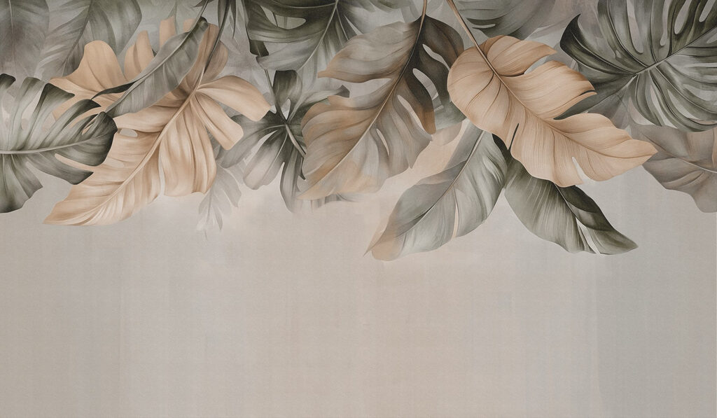 Feuilles élégantes dans des tons doux. Feuilles élégantes dans des tons doux.