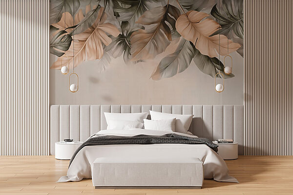Feuilles élégantes dans des tons doux. Feuilles élégantes dans des tons doux.