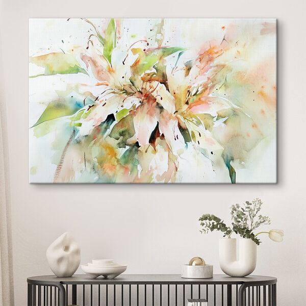 Peinture de fleurs sur une surface blanche Peinture de fleurs sur une surface blanche