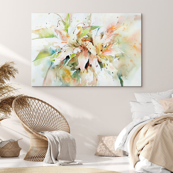 Peinture de fleurs sur une surface blanche Peinture de fleurs sur une surface blanche